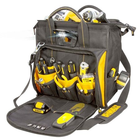 Clc Work Gear DeWalt Technician's 10.25 in. W X 9 in. H Polyester Lighted Tool Bag 41 pocket Black/Yellow 1 pc DGL573